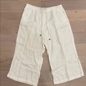 Kenar Cream Linen Pants